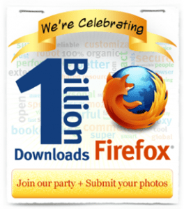 Firefox'tan 1 Milyarlık Kutlama
