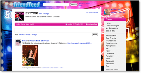 FriendFeed Yeniliklere Başladı!