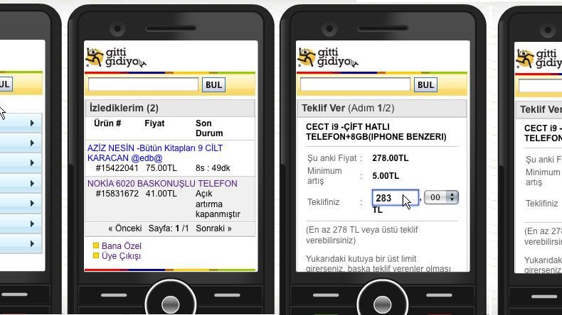 GittiGidiyor Mobile Girdi!
