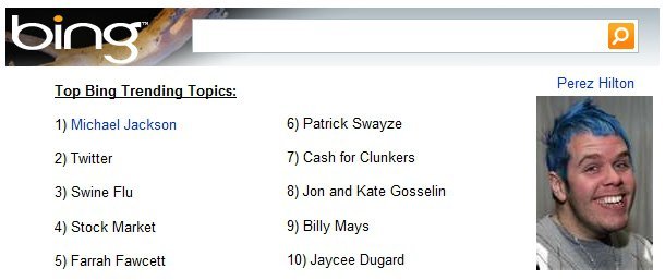 bing 2009 arama trendleri