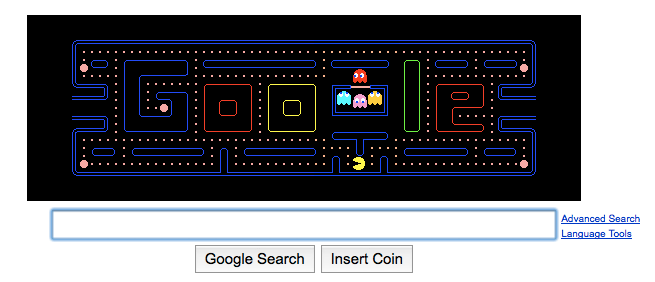 Google'dan PacMan Sürprizi