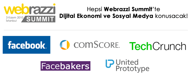 Facebook, comScore, TechCrunch! Hepsi 3 Kasım'da Webrazzi Summit'te!
