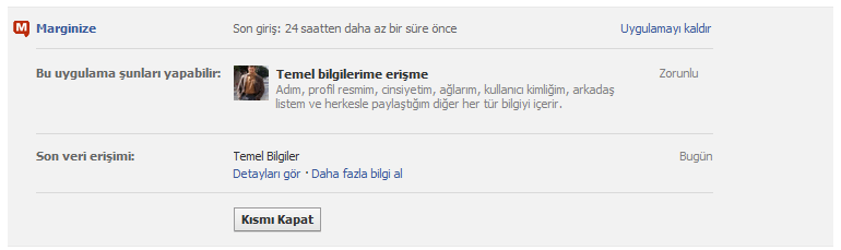 Facebook Uygulama Gizlilik Ayarları