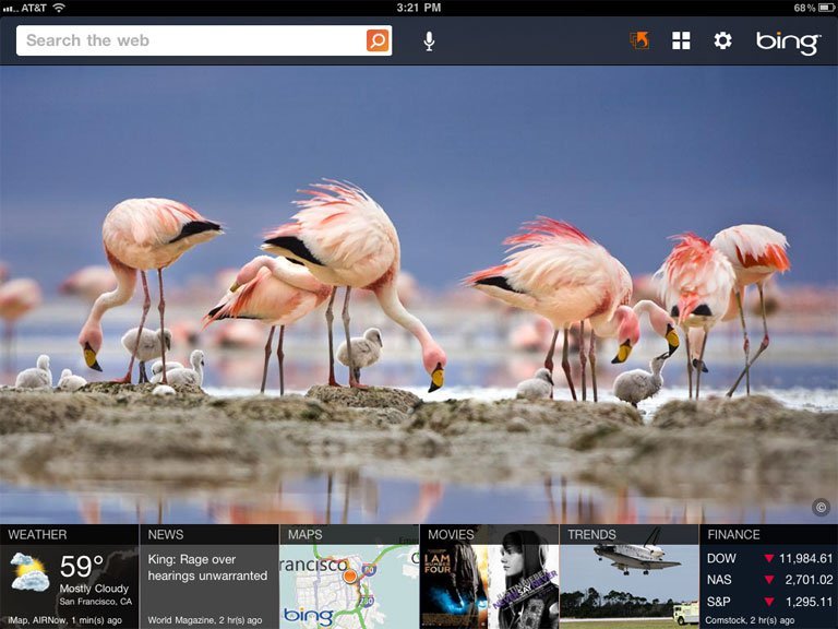 Bing'in iPad Uygulaması App Store'da