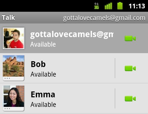 Android 2.3.4 ile Google Talk'a Video ve Sesli Sohbet Desteği Geliyor