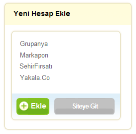 Kuponomi - Site ekle