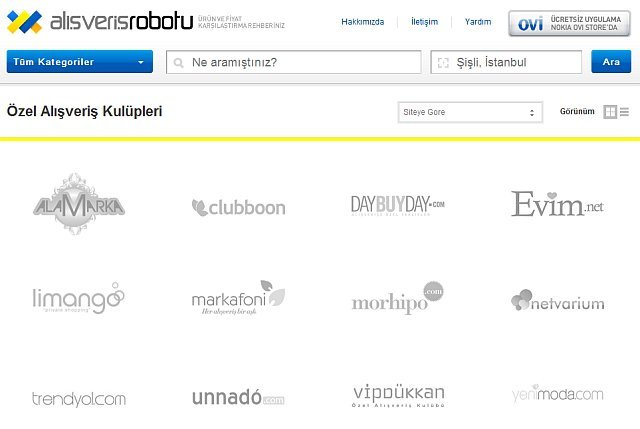 Alisveris Robotu - Ozel Alisveris Kulupleri