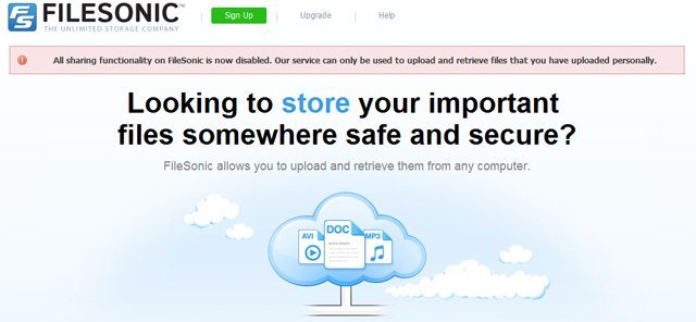 Dosya paylaşım sitelerinde yaprak dökümü: Filesonic de kapanıyor