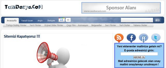 Dosya paylaşım sitelerinde yaprak dökümü: Filesonic de kapanıyor