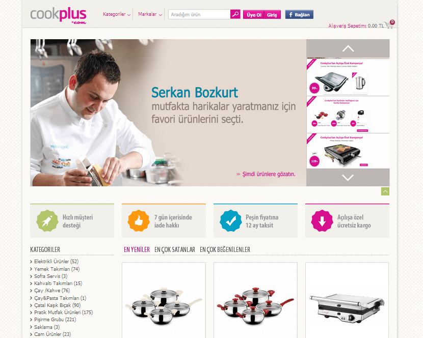 Cookplus Cookplus.com: Mutfak ürünleri üzerine yeni bir e-ticaret sitesi - Webrazzi