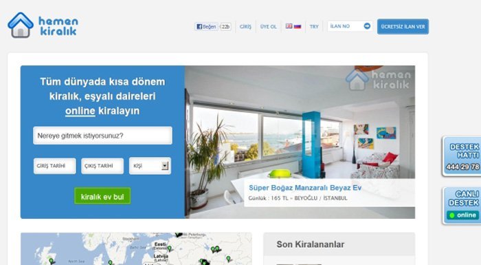Hemen Kiralık'ta her 10 rezervasyonun biri yurt dışından