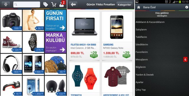 Gittigidiyor iphone android uygulama