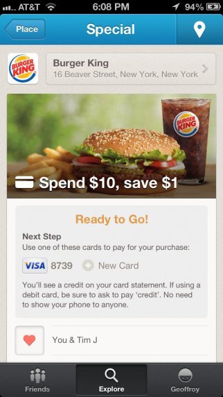 Foursquare - Burger King