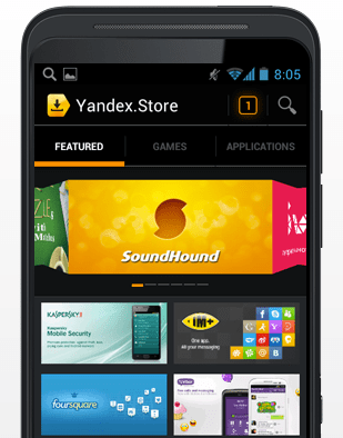 Yandex.Store 50 binden fazla uygulama ile yayına girdi