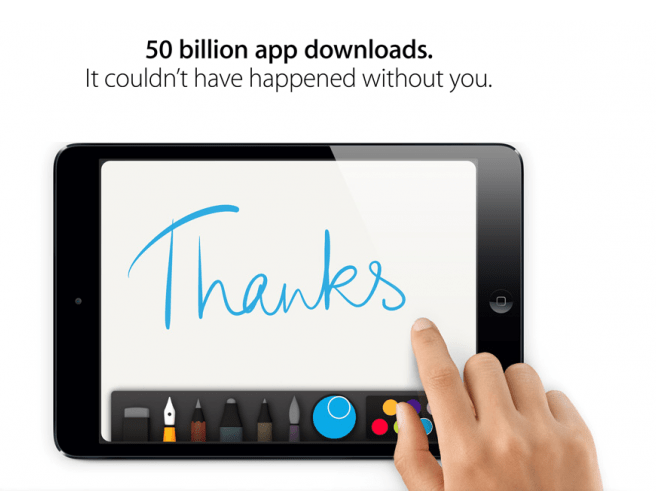 App Store 50 milyar uygulama indirilmeye ulaştı