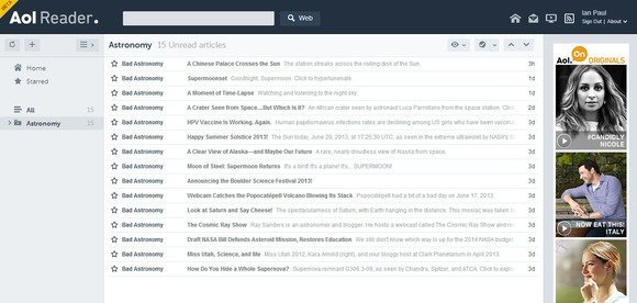 aol reader rss okuyucu