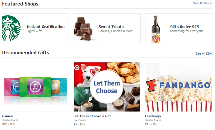 Facebook hediyede geri adım attı, karta yoğunlaşıyor