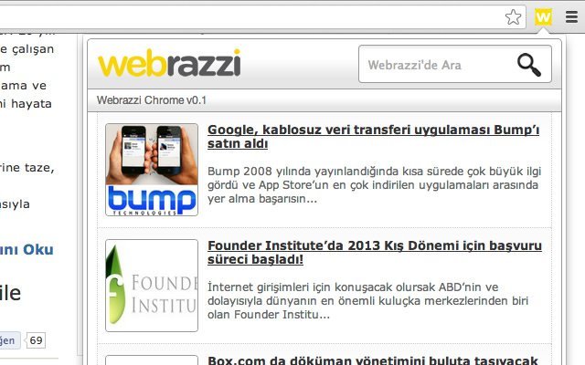 Chrome kullanıcılarına sürpriz - Webrazzi Chrome eklentisi yayında!