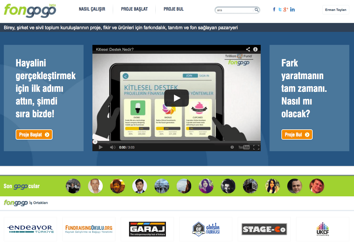 Türkiye'de yeni bir topluluk destekli yatırım toplama platformu: Fongogo.com