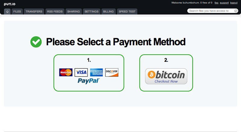 Put.io, Bitcoin ile ödeme almaya başladı