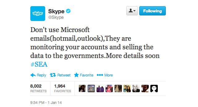 Skype’ın sosyal medya hesapları Suriyeli hacker’lar tarafından hack’lendi