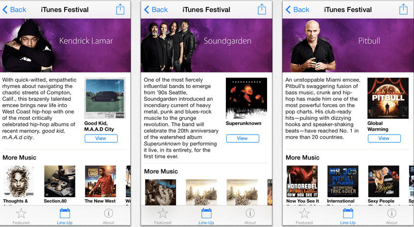 iTunes music fest 14