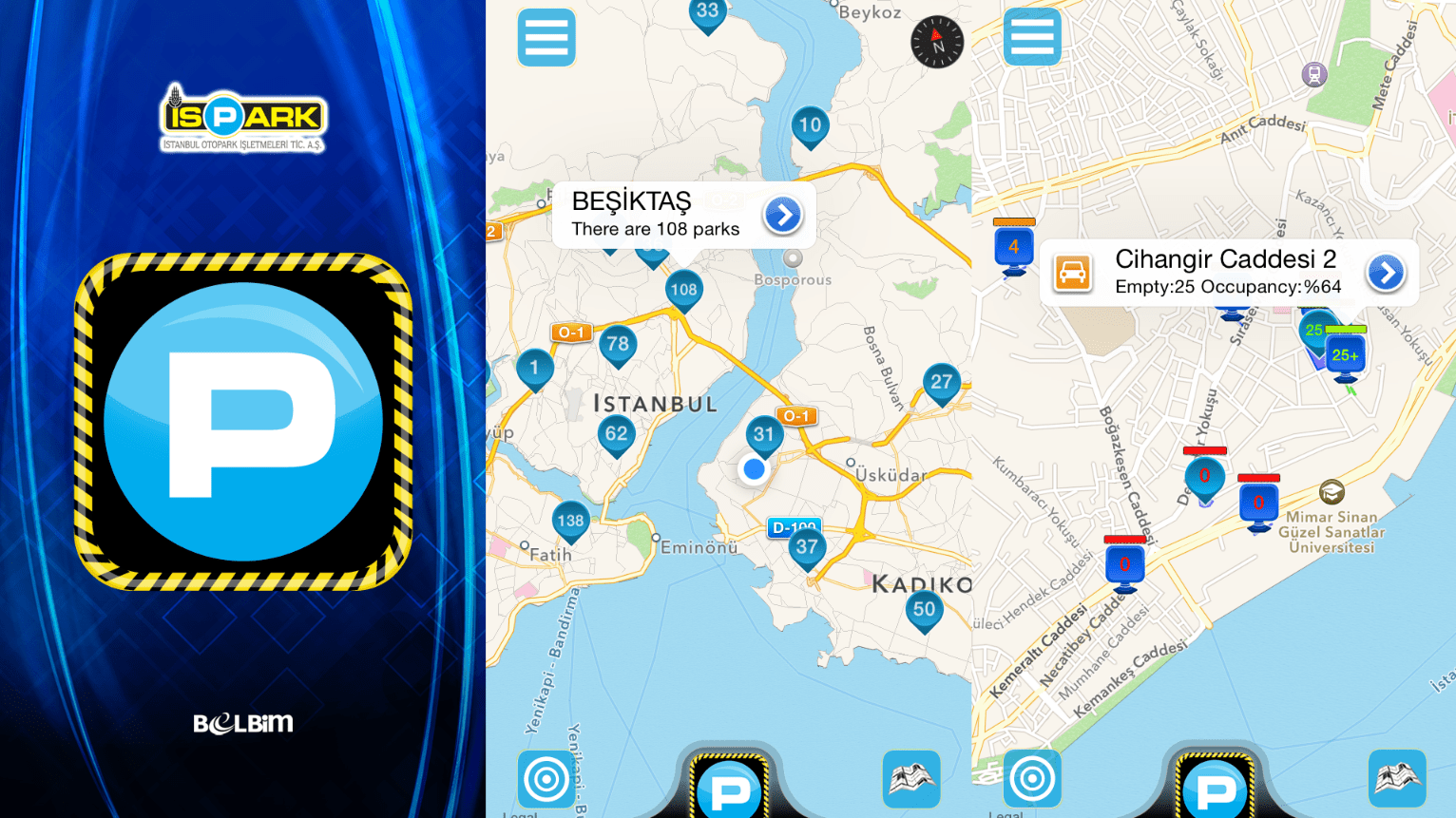 Otoparkta boş yer olup olmadığının cevabı İSPARK'ın mobil uygulamasında
