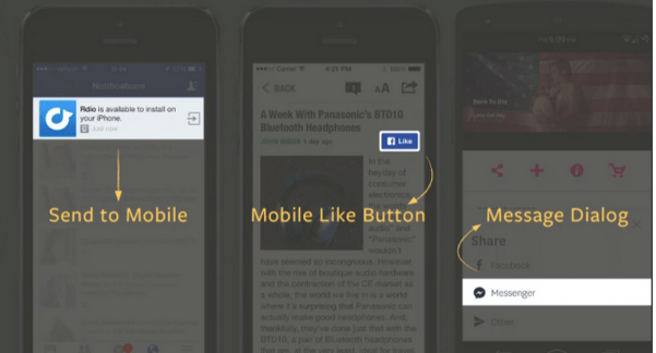 Facebook, mobil beğen tuşunu tanıttı