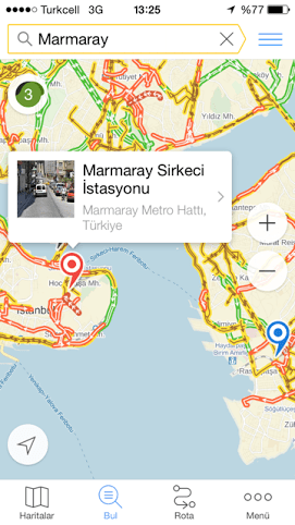 Yandex Haritalar iOs uygulamasi(3)