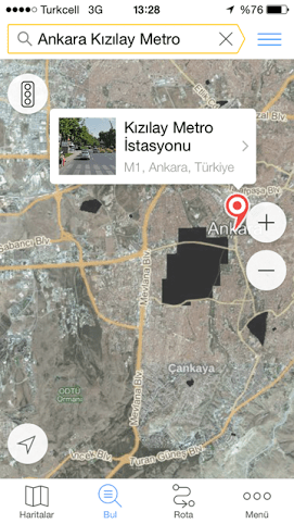 Yandex Haritalar iOs uygulamasi(4)