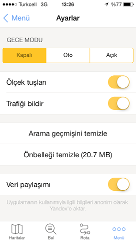 Yandex Haritalar iOs uygulamasi(5)