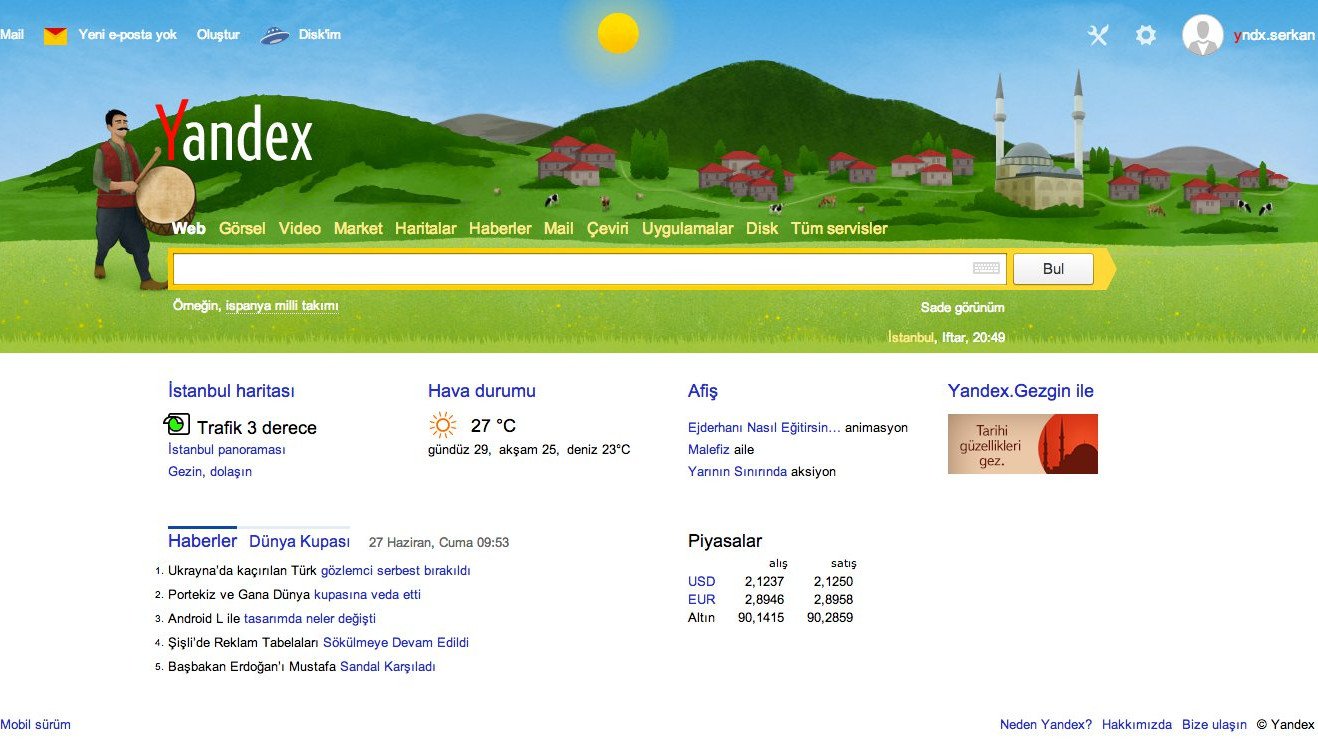 Yandex'ten Ramazan'a özel içerikler
