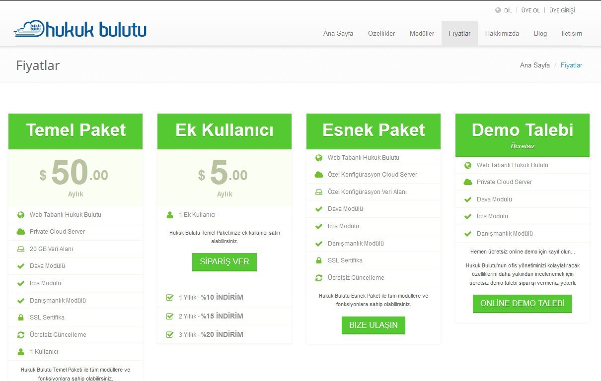 hukuk bulut hukuk otomasyon fiyat