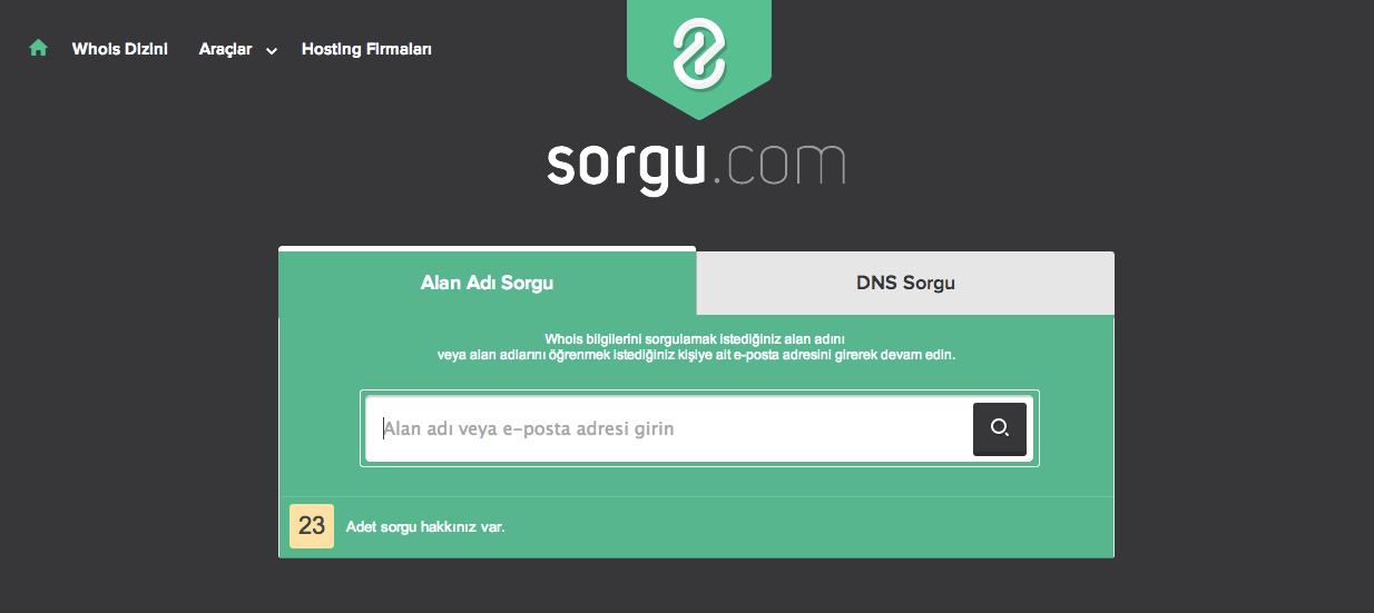 sorgu.com alan adı sorgulama