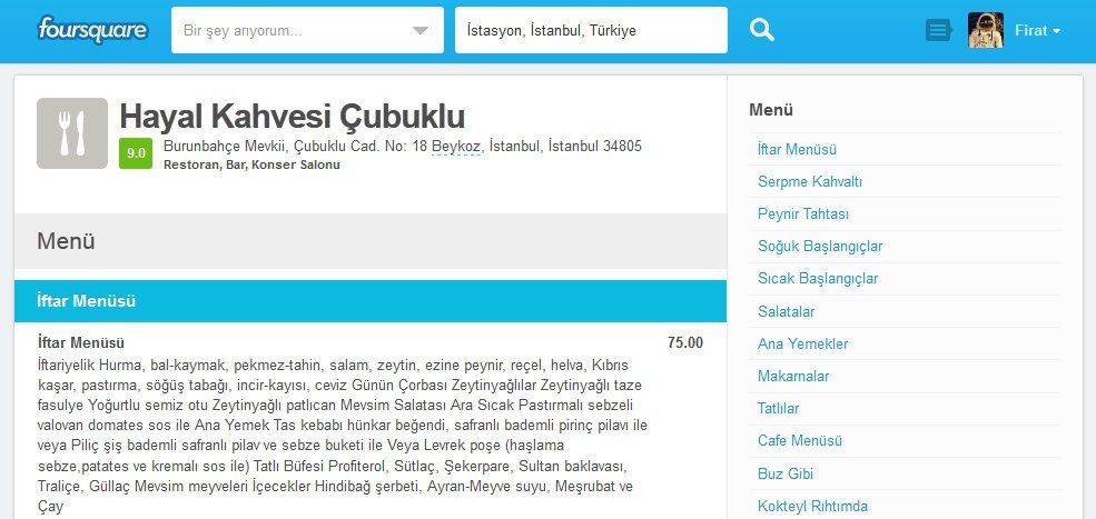 mekan.com mekan bilgileri foursquare