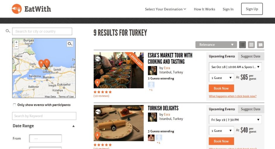 eatwith.com ev temekleri airbnb 2