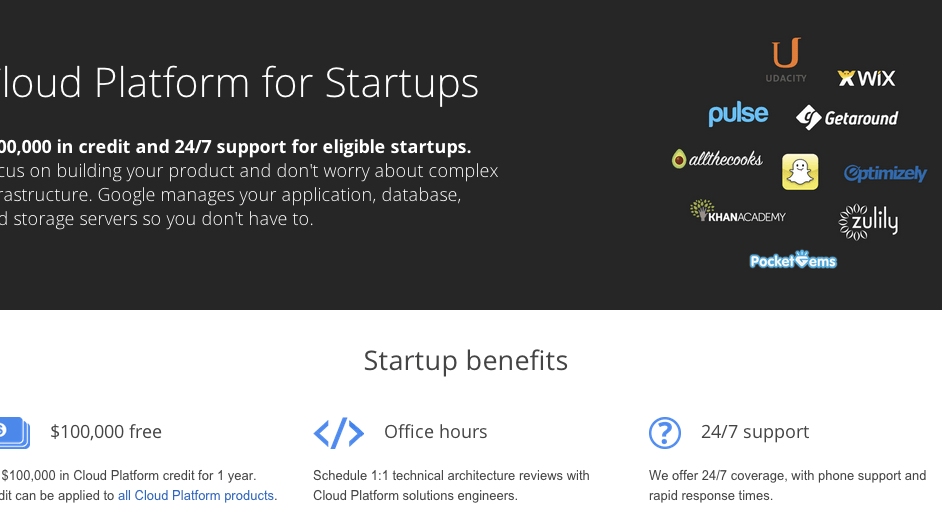 Girişimler için Bulut Platformları programını başlatan Google, 100 bin dolar değerinde destek sağlıyor