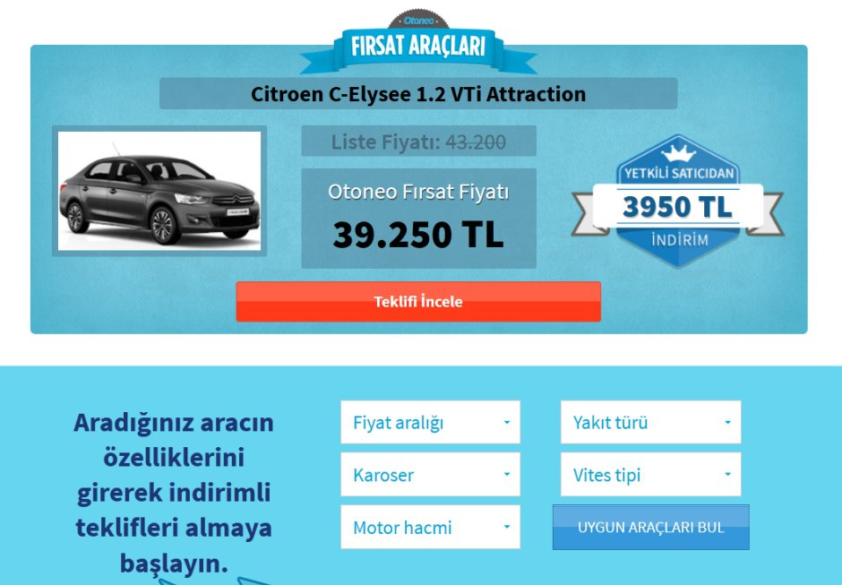 otoneo.com sifir kilometre arac satisi 2