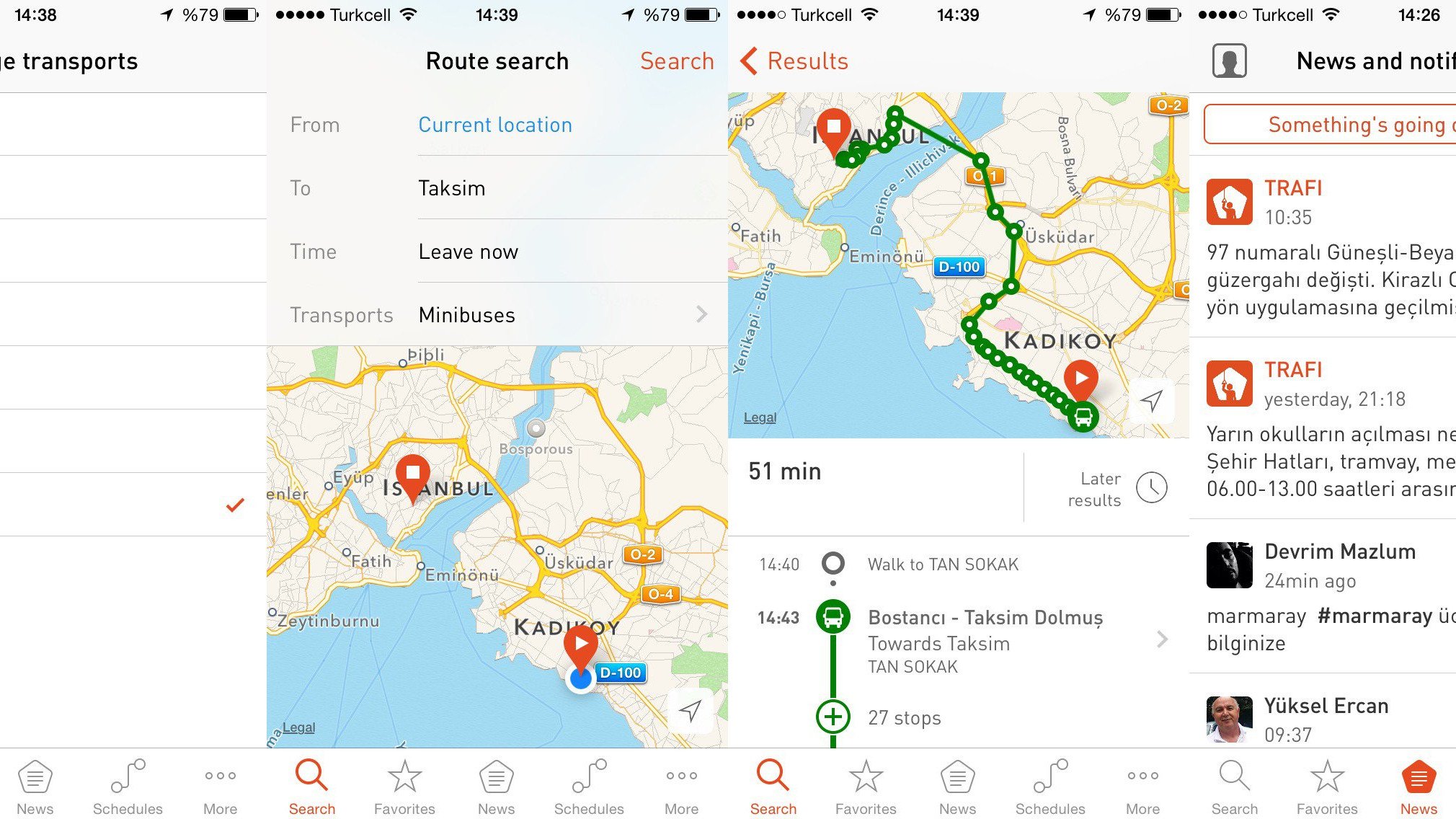 Toplu taşıma planlama uygulaması TRAFI'ye dolmuş ve minibüslere ait bilgiler eklendi