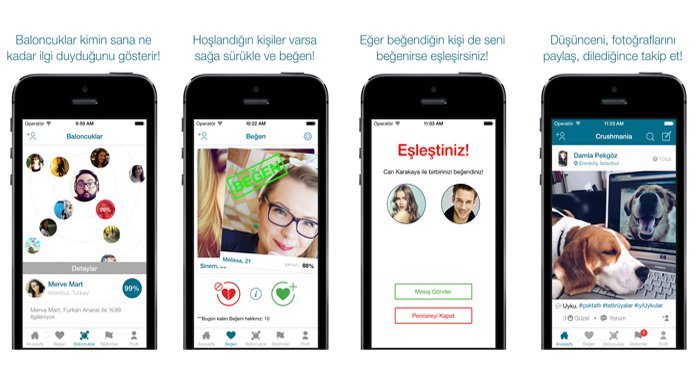 200 bin kullanıcıya ulaşan Crushmania, Tinder modelindeki iPhone uygulamasını yayınladı