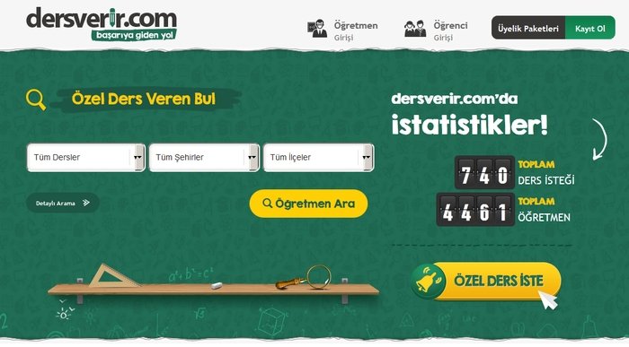 Dersverir.com yenilenen yapısıyla özel ders pazarından pay almak istiyor