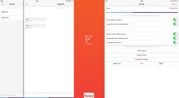 Flows: İnternet bağlantısı olmadan anonim mesajlaşma uygulaması
