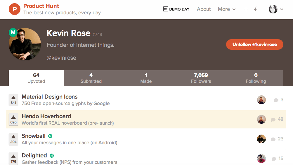 Product Hunt, profil güncellemesiyle ürünler kadar kullanıcılar için de bir vitrin haline geldi