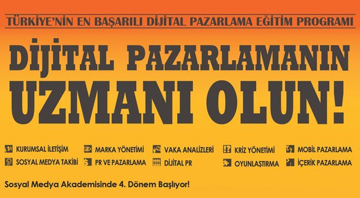 Sosyal Medya Akademisinde 4. Dönem Başlıyor!