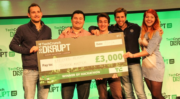 TechCrunch'ın Disrupt Europe 2014 Hackathon'unda dereceye giren projeler