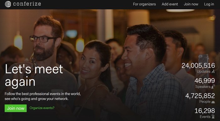 Conferize.com: Konferansları ve konuşmacıları takip etmenin kolay yolu