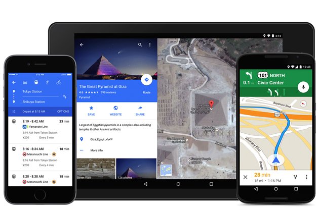 Google Haritalar da Material Design'a uygun şekilde güncellendi