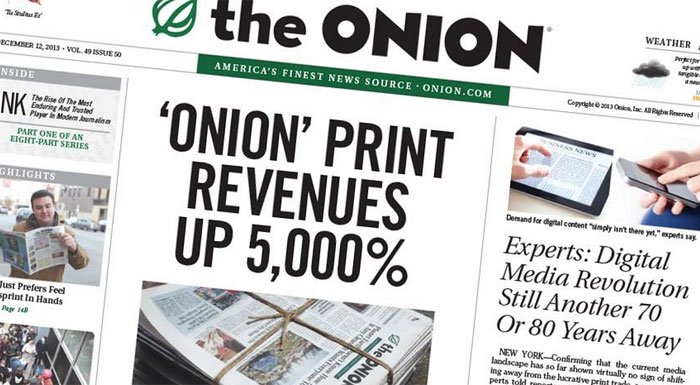 Asparagas haber sitesi The Onion satılacak mı?