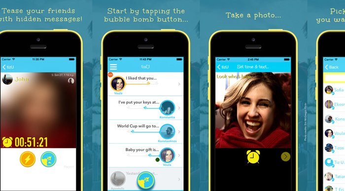 Arkadaşlarınıza sürprizli mesajlar gönderebilmenizi sağlayan mobil uygulama: tizU