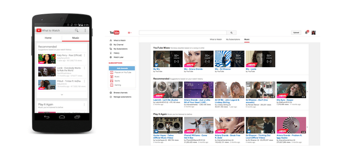 youtube music key 1